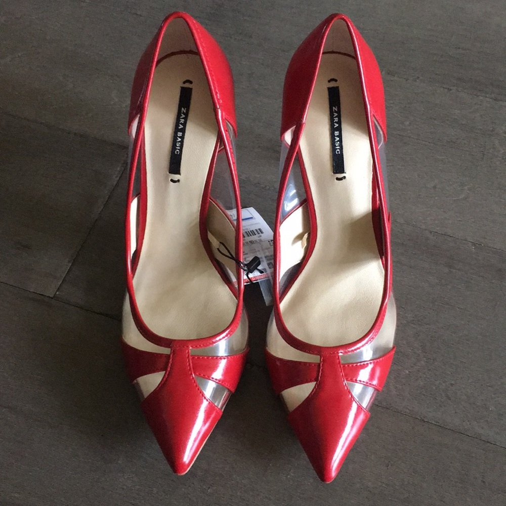 Brand New Zara red pumps size 37